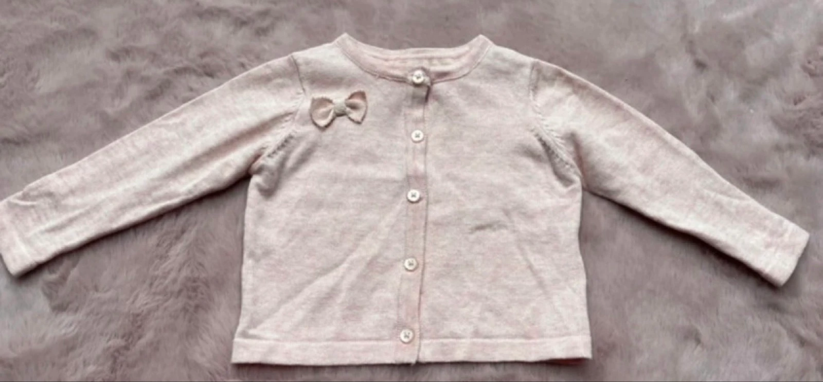 🌸 𝒎𝒛 | Early Days | lichtroze vestje met strikje | maat 74 | zacht | basic chic